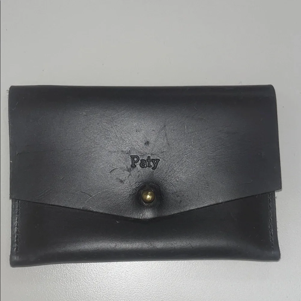Labarrere Paty Black Leather Wallet cards and cash holder / small